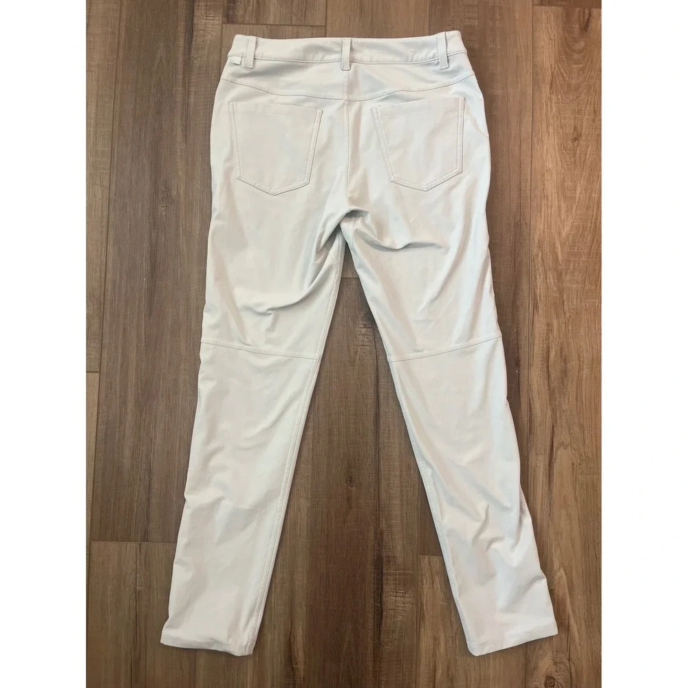 Lululemon ABC Slim Fit Pant Warpstreme Mens 30 Raw Linen Light Beige Gorpcore